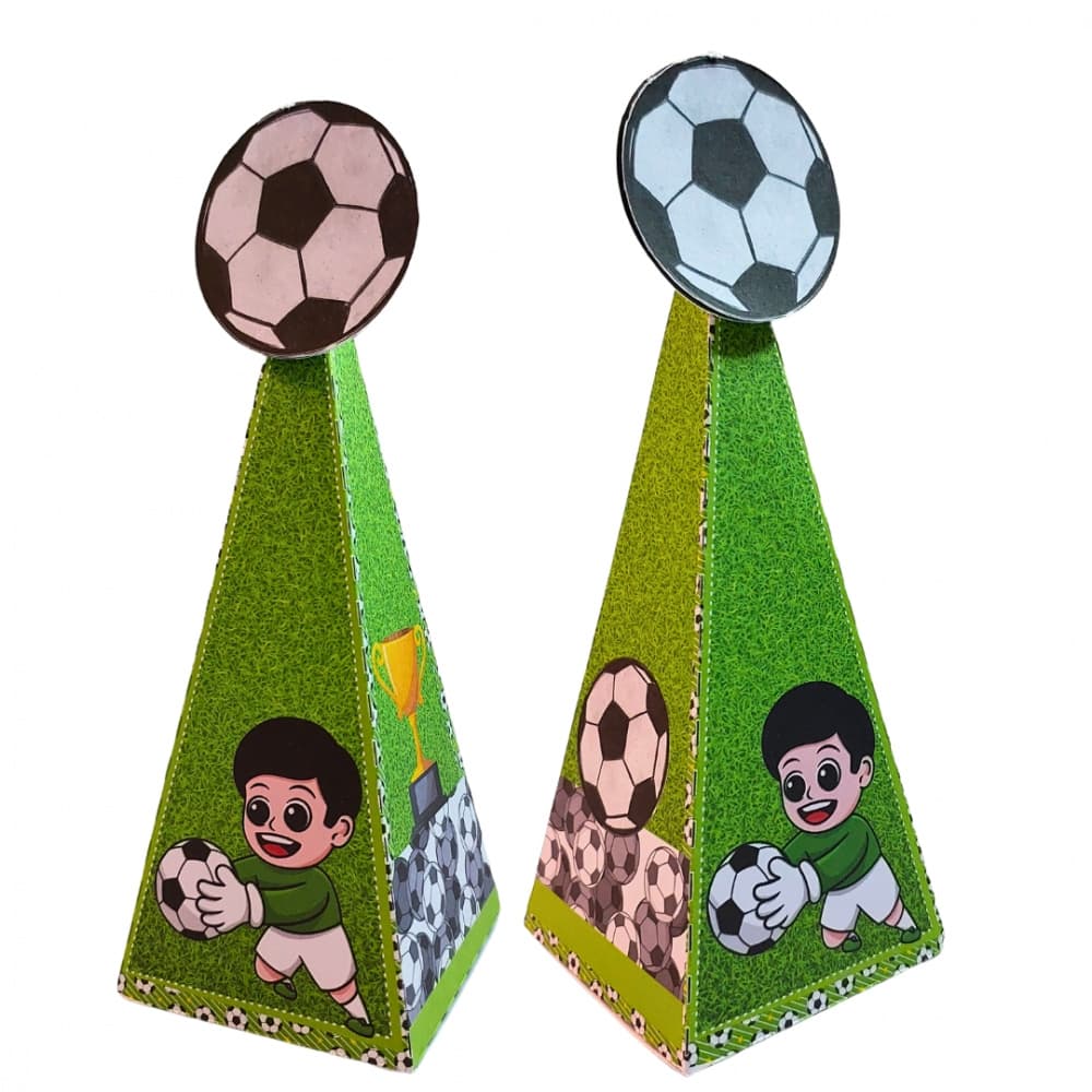 Caixa Cone Pirâmide Futebol Verde (10 unidades) - Comemore a Vitória!
