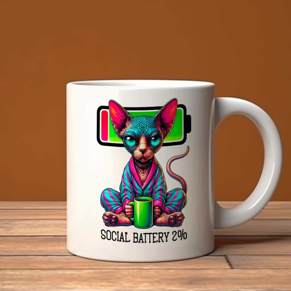 Caneca Cerâmica Bateria Social 2% - 325ml