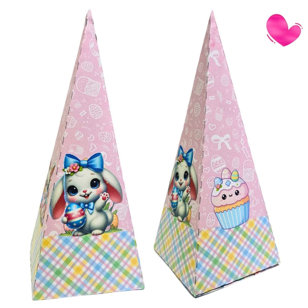 Kit 10 Caixas Pirâmide Páscoa Exclusivo | Mimosê - Lembrancinhas Personalizadas