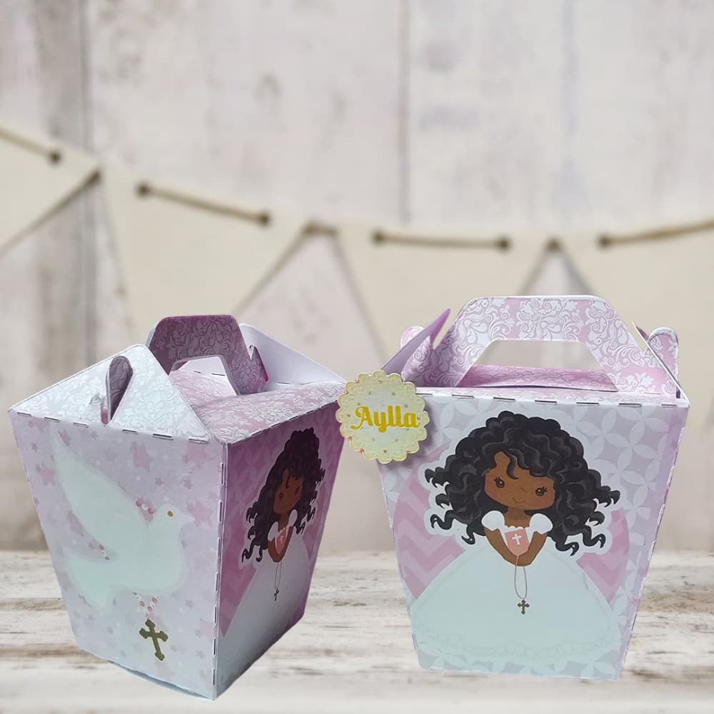 Kit com 10 Caixas Sushi Personalizadas para Primeira Comunhão!