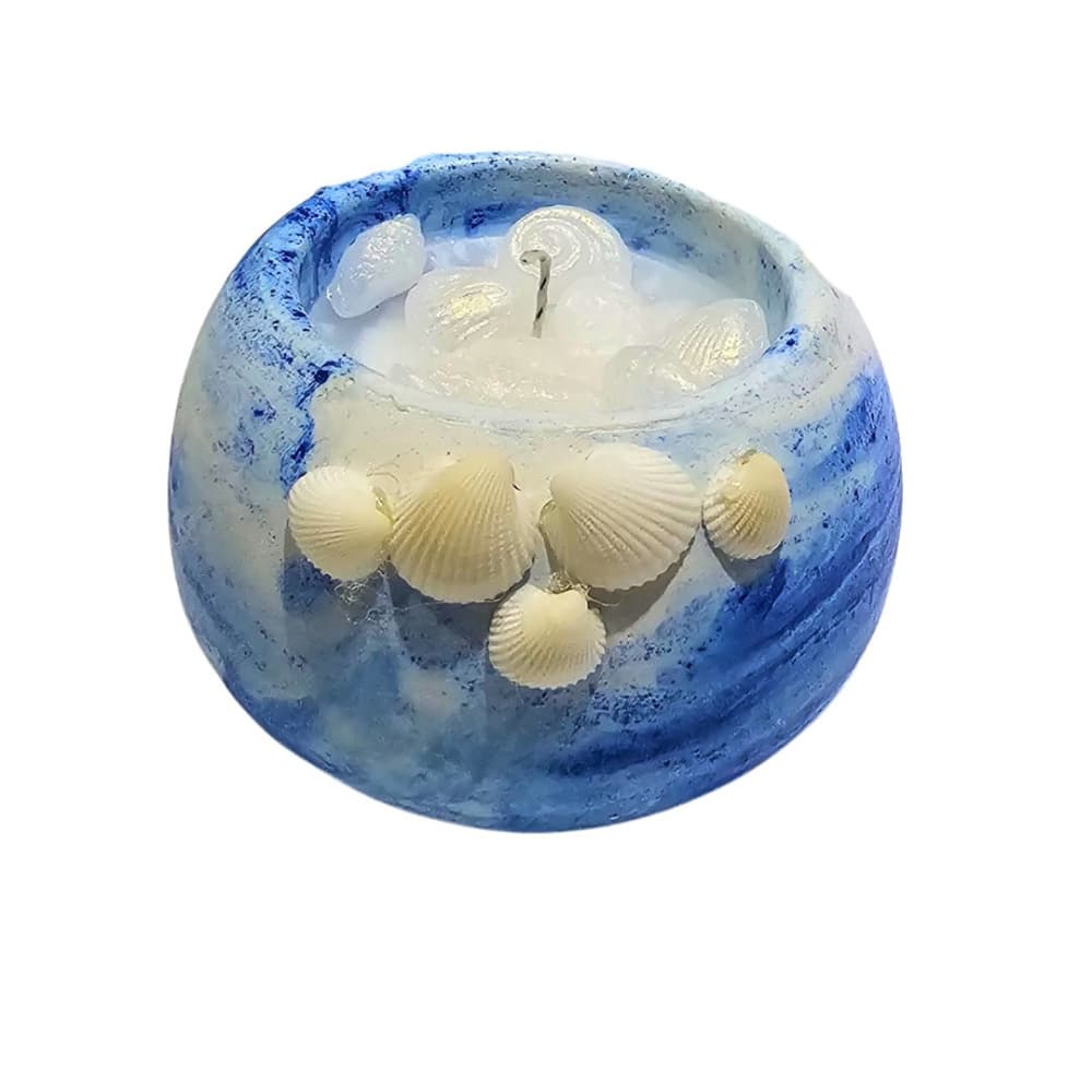 Vela Brisa do Mar Pote de Concreto Artesanal com Aroma de Beach Summer e Pitanga